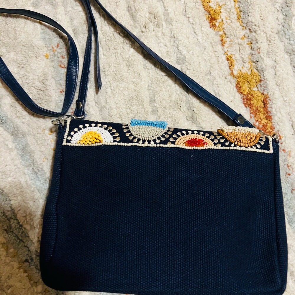 Chico's Black Crossbody Bag with Colorful Beadwork - Picture 3 of 8